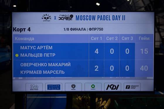 Moscow Padel Day II, июнь: брендинг партнёров на площадке